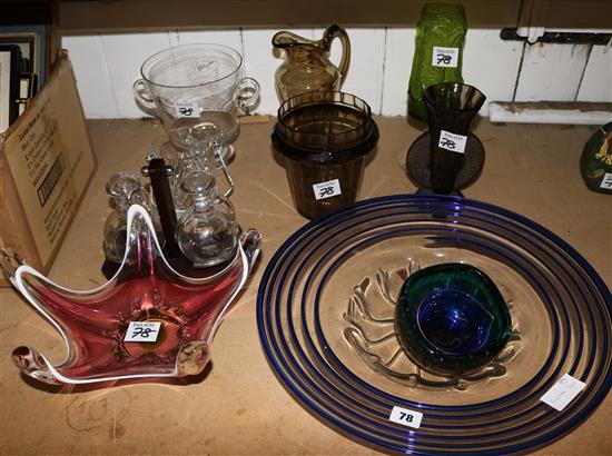Qty Art glassware